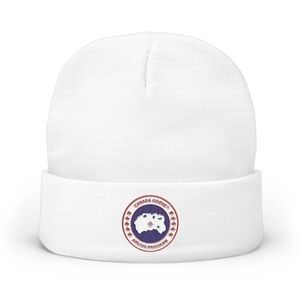 Canada Goose White Knit Hat
